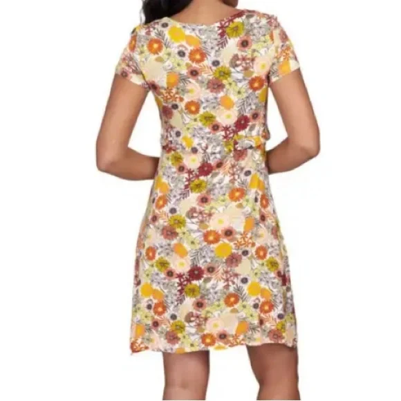 *5/$20 or 3/$15 Vintage 70s Retro Inspired Floral NWOT Empire Waist V-Neck Dress - Picture 3 of 9